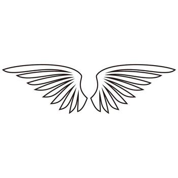 Wings icon. Outline illustration of wings icon for web and app. vector