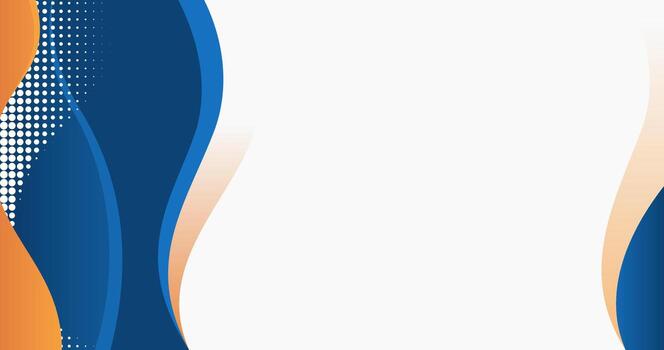 Modern abstract background with waves design illustration. Lines and stripes design. Blue orange, wavy lines and stripes background. vector