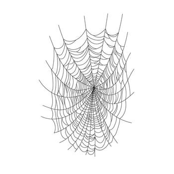 Cobweb variation realistic icon . Scary Halloween decoration creating spooky atmosphere. vector