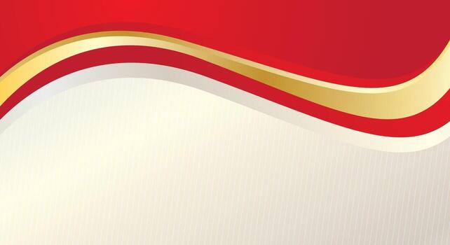 Luxurious background with red and gold waves vector