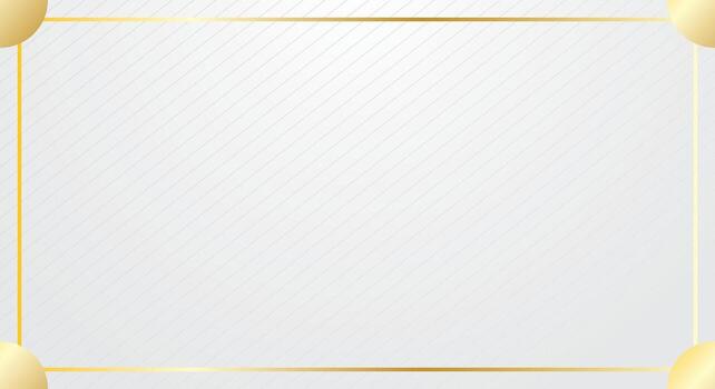 Striped background for certificate with gold frame vector