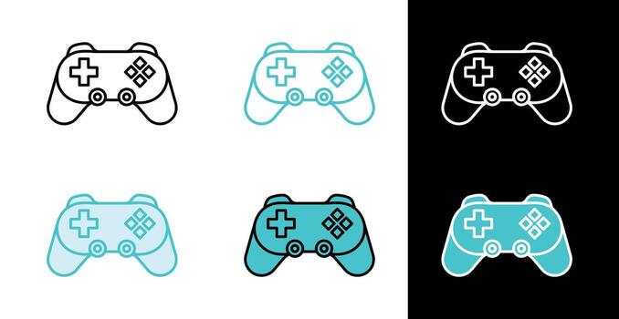 juego controlador icono para juego de azar y entretenimiento en línea y llenar estilo vector