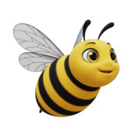 dibujos animados amarillo y negro a rayas abeja personaje aislado en transparente antecedentes en digital hacer png