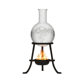 laboratorio impostare con bollente borraccia e fiamma su trasparente sfondo sperimentare png