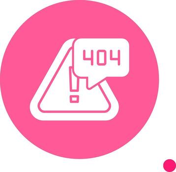 Error 404 Page Not Found Glyph Circle vector
