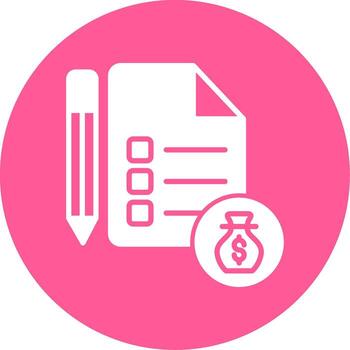 Digital Loan Application Form Glyph Circle vector