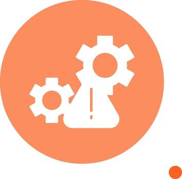 Inefficient Workflow Management System Glyph Circle vector