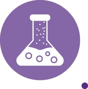 Conical Flask Experiment Tool Glyph Circle vector