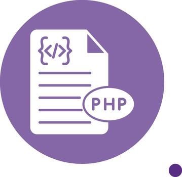 PHP Backend Script File Glyph Circle vector