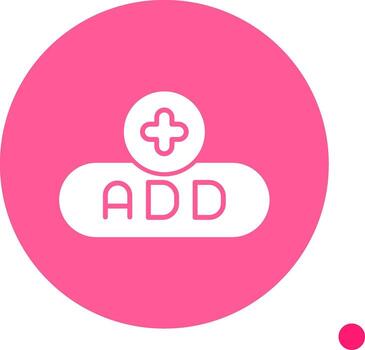 Add New Item Button Glyph Circle vector