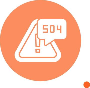Gateway Timeout Error Glyph Circle vector