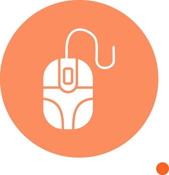 Optical Computer Mouse Glyph Circle vector