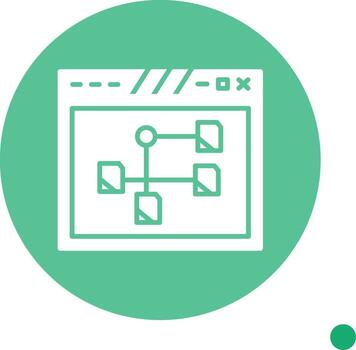 estructurado página diseño cuadrícula glifo circulo vector