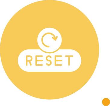 Reset Form Button Glyph Circle vector