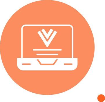 Vue js Web Framework Glyph Circle vector