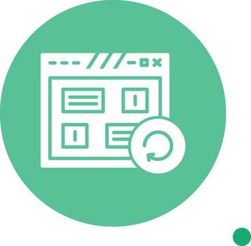 página actualizar recargar botón glifo circulo vector