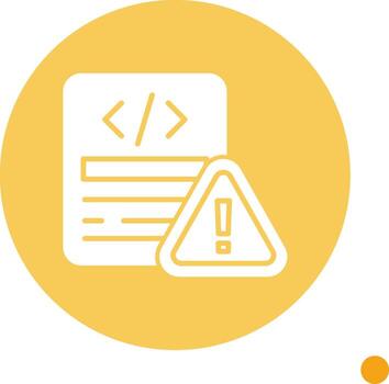 JavaScript Execution Error Glyph Circle vector