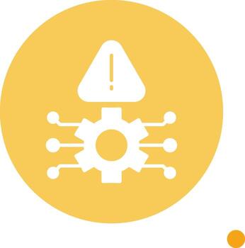 Unexpected Technological System Error Glyph Circle vector