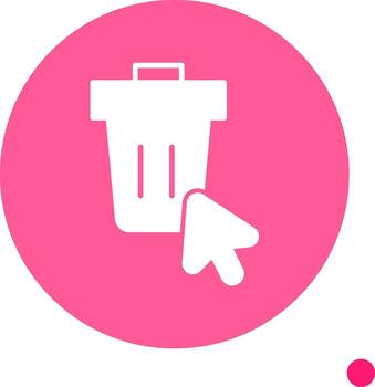 Delete Selected Content Glyph Circle vector
