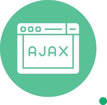 AJAX Data Request Symbol Glyph Circle vector
