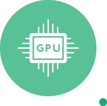 alto final gráficos gpu tarjeta glifo circulo vector