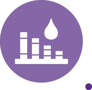 Real Time Water Data Analytics Glyph Circle vector