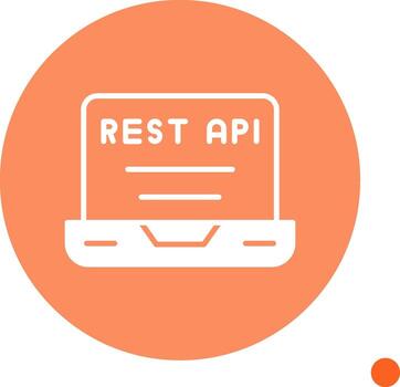 REST API Endpoint Symbol Glyph Circle vector