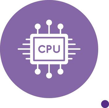 multinúcleo juego de azar UPC procesador glifo circulo vector