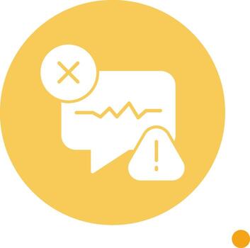 Authorization Failure Message Glyph Circle vector