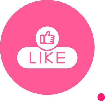 Like Content Button Glyph Circle vector
