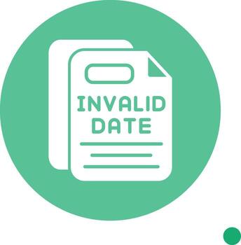 Invalid Data Format Error Glyph Circle vector