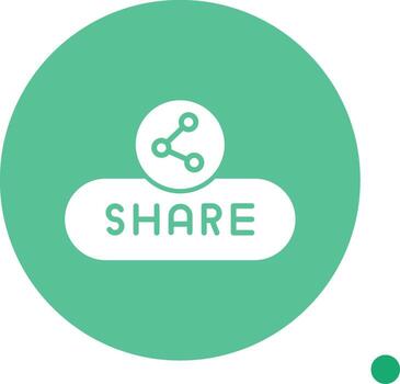 Share Post Button Glyph Circle vector