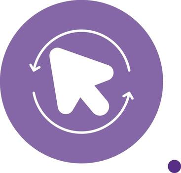 actualizar web página glifo circulo vector