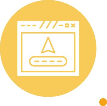 Clear Website Navigation Flow Glyph Circle vector