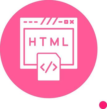 HTML Source Code Snippet Glyph Circle vector