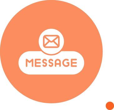 Message User Button Glyph Circle vector