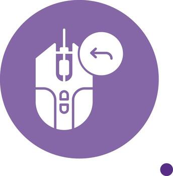 Vamos espalda botón glifo circulo vector