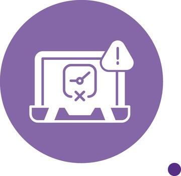 Runtime Error Occurred Glyph Circle vector