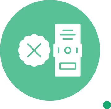 Critical System Error Notification Glyph Circle vector