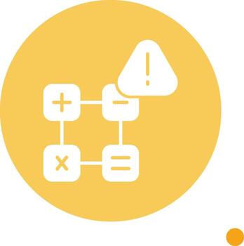 aritmética operación error glifo circulo vector