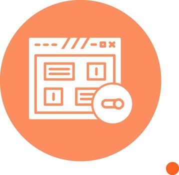 Interactive Call to Action Button Glyph Circle vector