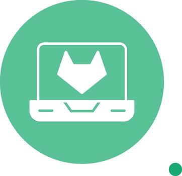 gitlab código colaboración glifo circulo vector