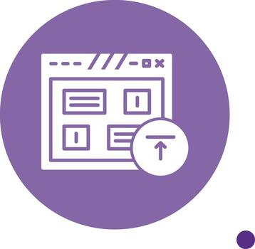 File Upload Submission Field Glyph Circle vector