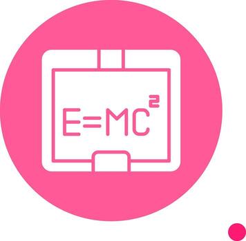 Math Equation with Variables Glyph Circle vector