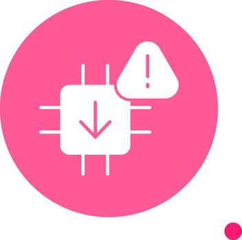 Firmware Update Error Glyph Circle vector