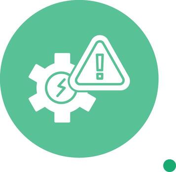 Configuration Error Message Glyph Circle vector