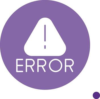 System Error Message Glyph Circle vector