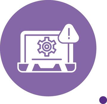 System Error Alert Glyph Circle vector