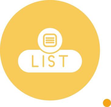 List View Toggle Button Glyph Circle vector