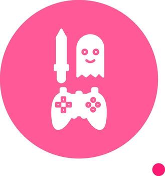 Designed Game Level Map Glyph Circle vector